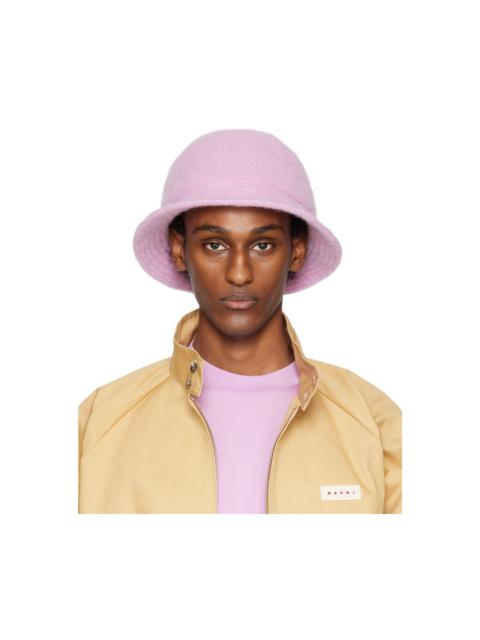 Marni SSENSE Exclusive Pink Furry Bucket Hat