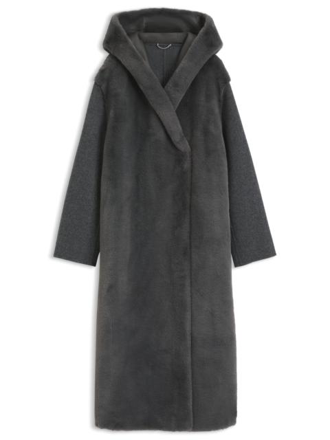 BOSS MELANGE COAT IN A WOOL BLEND