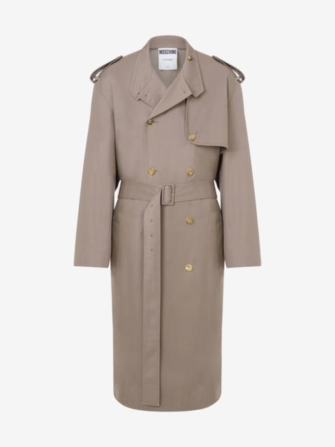 Moschino GABARDINE TRENCH COAT TAILORED TWIST