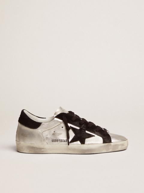 Golden Goose Women’s Super-Star sneakers in silver leather