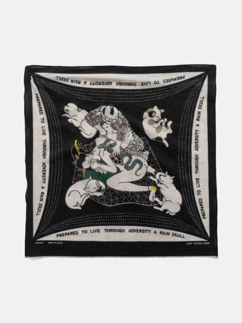 Kapital Fastcolor Selvedge Bandanna (RAINSKULL NO WOMAN NO CRY) Black