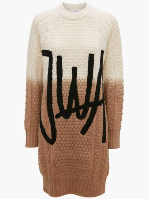 JW Anderson JWA CABLE CREWNECK MINI DRESS