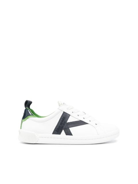 kate spade embossed-logo leather sneakers