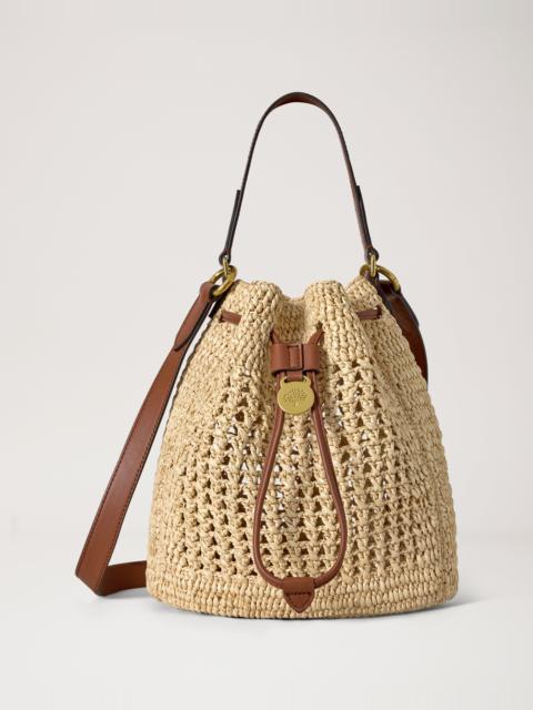 Mulberry Small Crochet Bucket Natural Crochet Raffia