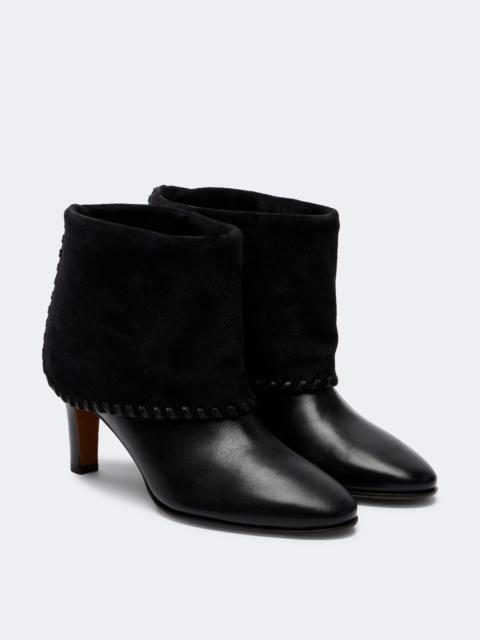 Zimmermann Alchemy suede-trimmed leather ankle boots
