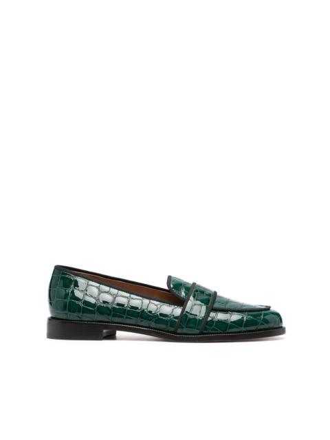 Martin croco-embossed detail loafers