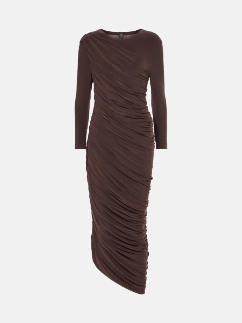 NORMA KAMALI Gathered jersey midi dress