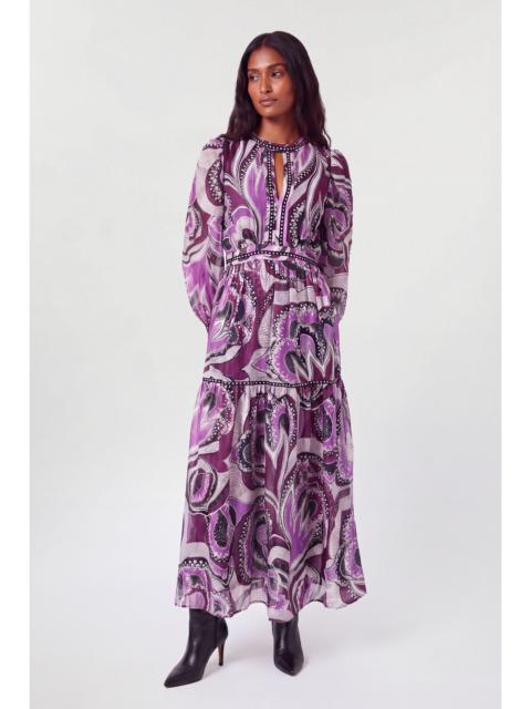 KAREN MILLEN Petite Floral Studded Maxi Dress