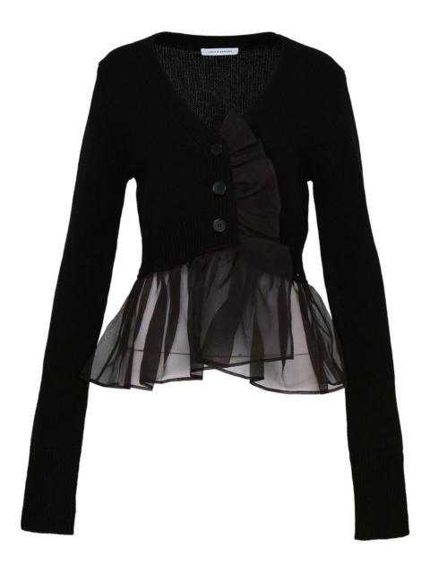 CECILIE BAHNSEN Phlox ruffled knit cardigan