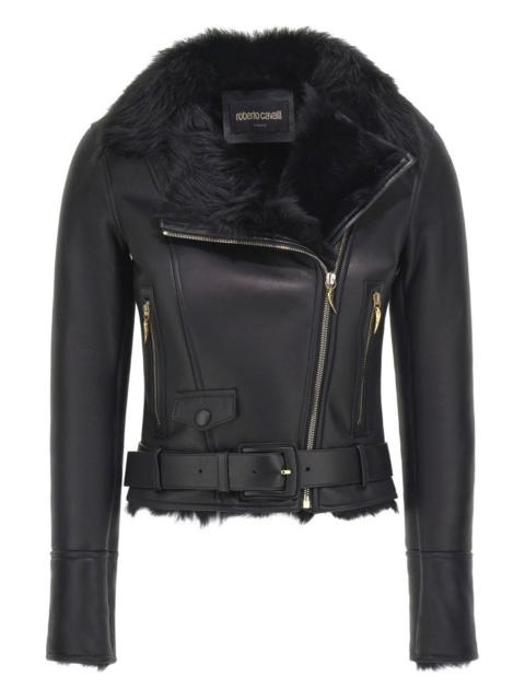Roberto Cavalli shearling leather jacket