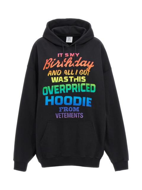 VETEMENTS Overpriced birthday hoodie