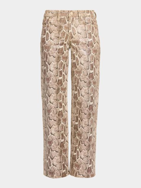 MOTHER The Maven Sneak Leather-Blend Pants