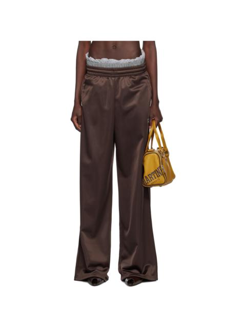 Martine Rose Brown Wide Leg Track Pants