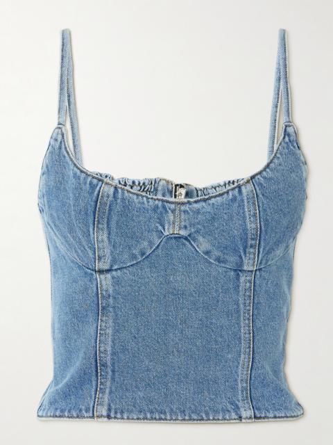 MAGDA BUTRYM Cropped Denim Bustier