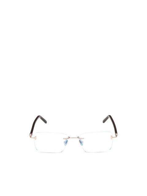 TOM FORD rimless rectangle-frame glasses