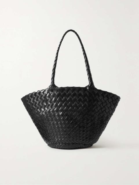 DRAGON DIFFUSION Egola woven leather tote Black