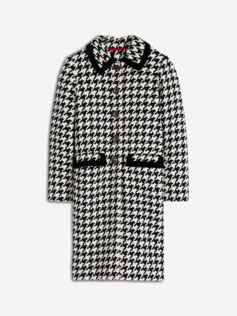 BODEN Edinburgh Swing Coat-Black Dogstooth