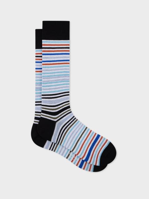 Black Multi-Stripe Socks