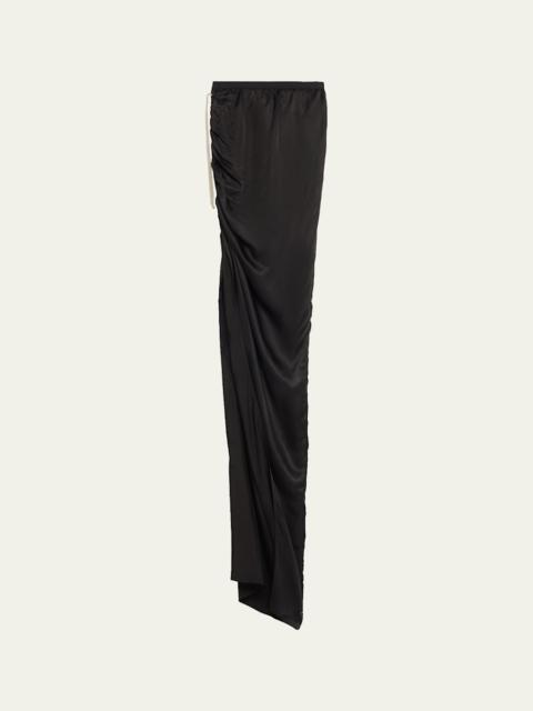 Rick Owens Draped Slit Maxi Skirt