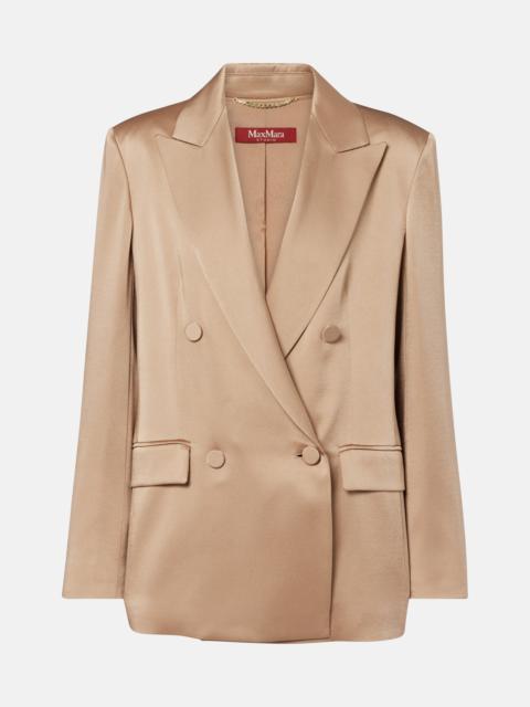 Max Mara Arca double-breasted satin blazer