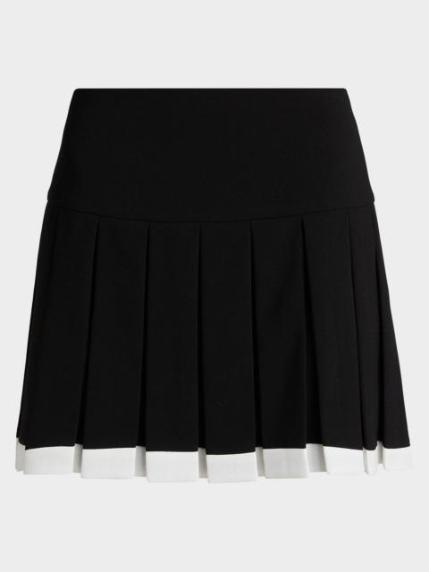 Alice + Olivia Emilie Box Pleated Miniskirt