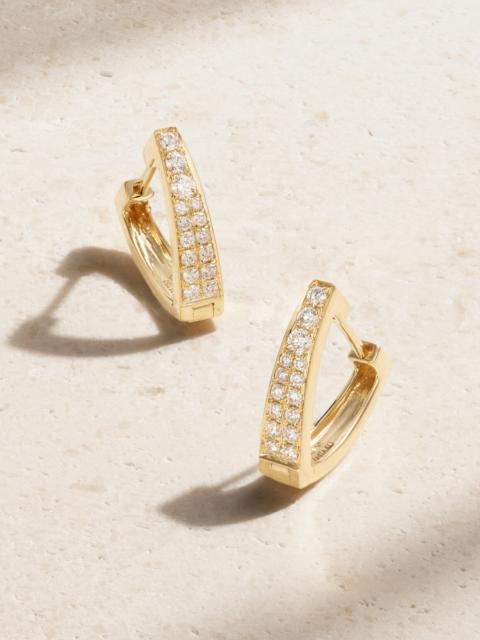 ANITA KO Huggies 18-karat Gold Diamond Hoop Earrings