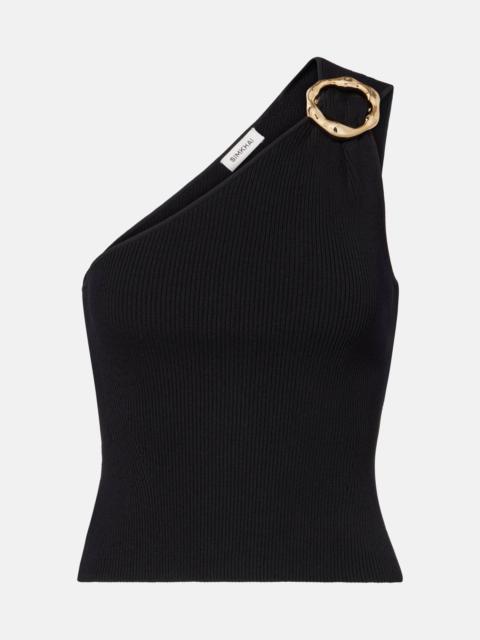 SIMKHAI Fenix ribbed-knit one-shoulder top