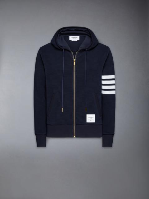Thom Browne COTTON OTTOMAN 4-BAR ZIP HOODIE