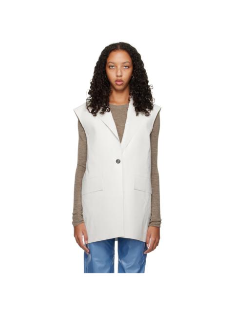 KASSL Editions White Sleeveless Blazer