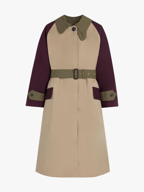Mackintosh KNIGHTWOODS FAWN COLOUR BLOCK BONDED COTTON TRENCH COAT