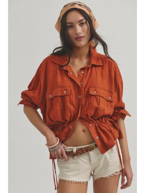 FREE PEOPLE We The Free Sunout Linen Top