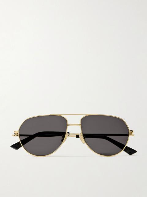 Bottega Veneta Aviator-style gold-tone sunglasses Gold
