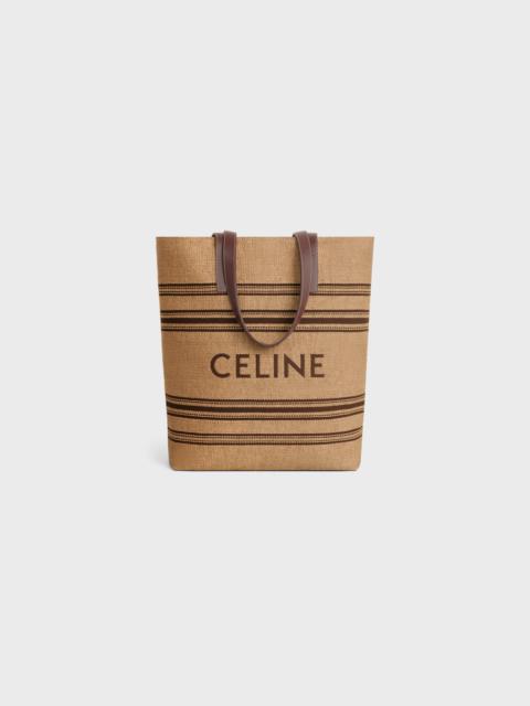 CELINE MUSEUM BAG in Textile with raffia effect and calfskin