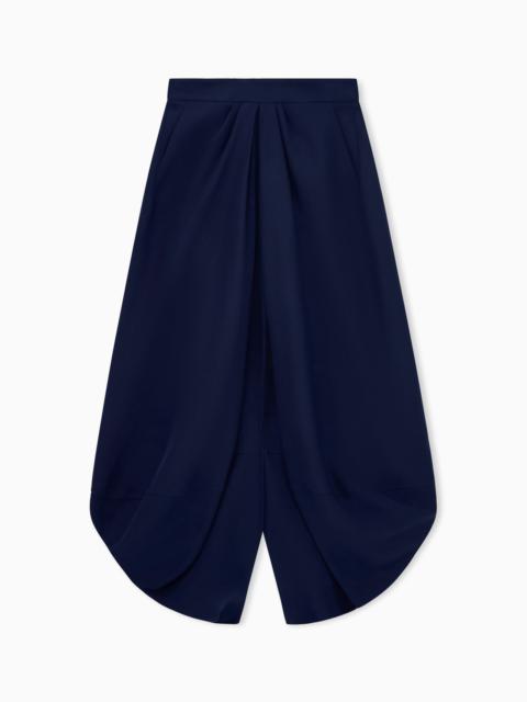 GIORGIO ARMANI HIGH-WAISTED SKIRT IN SILK CADY CRÊPE WITH PLEATS