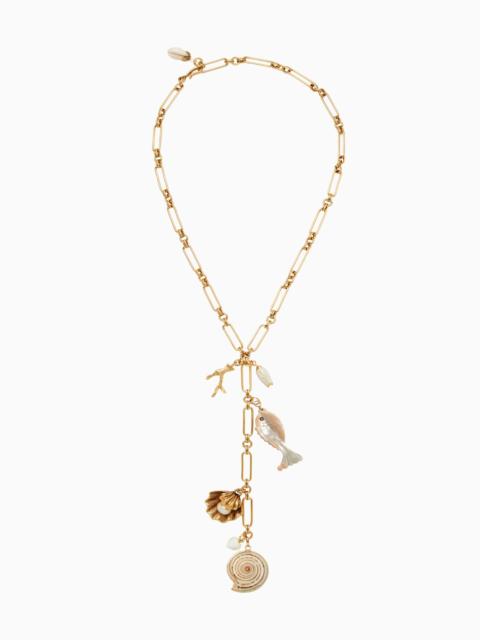 LoveShackFancy Brinker+Eliza Shell Beach Y Necklace