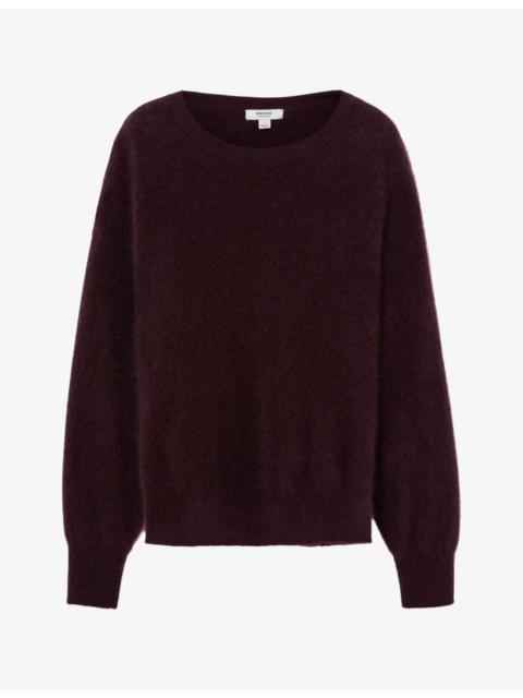 REISS Alina Round-Neck Brushed Cashmere Jumper