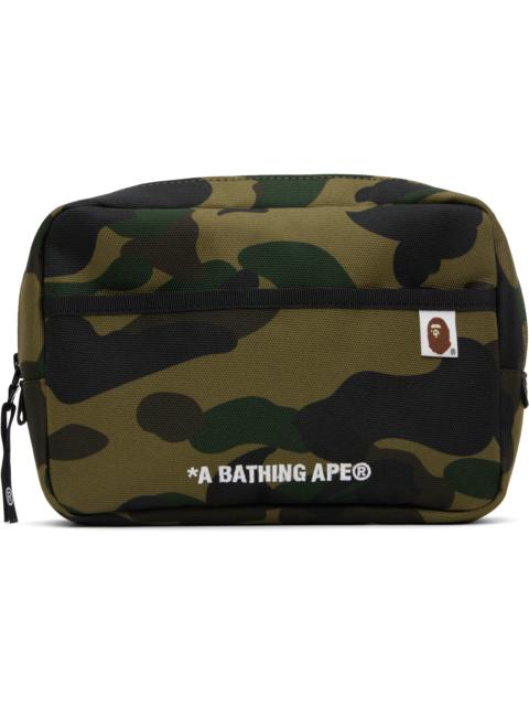 A BATHING APE® Khaki 1st Camo Cordura Multi Pouch