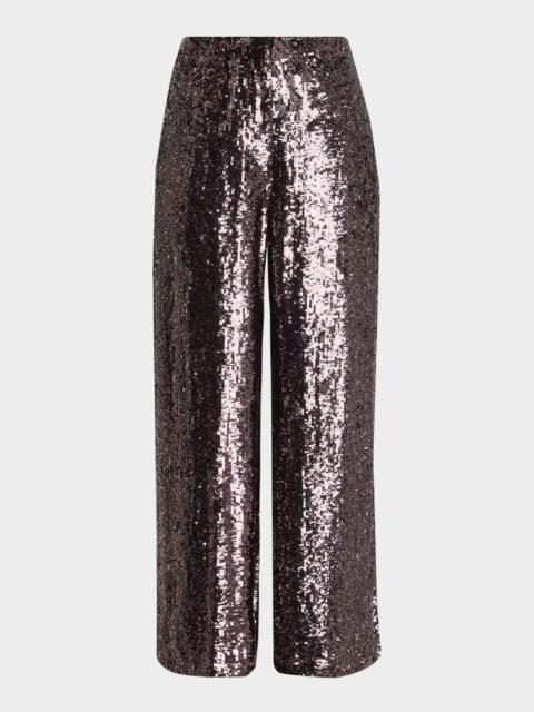 TWP Adieu For Now Sequined Wide-Leg Pants