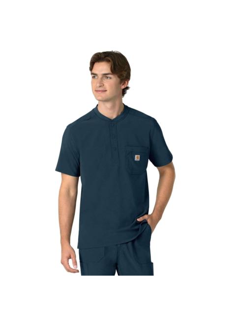 Carhartt Force Cross-Flex Men's Henley Scrub Top