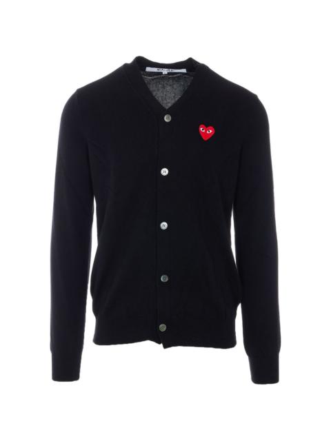 Comme des Garçons PLAY V-neck heart patch cardigan