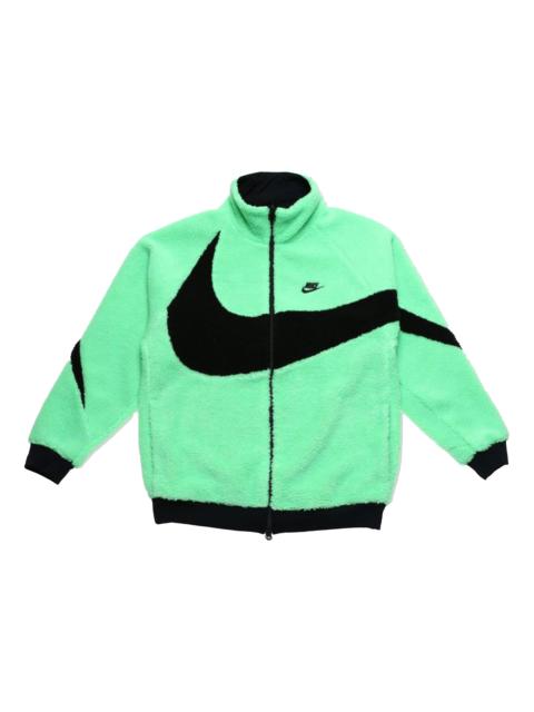 Nike Nike Big Swoosh Reversible Boa Jacket (Asia Sizing) 'Lime Green Black' BQ6546-350