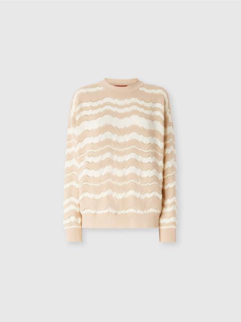 Missoni Crewneck pullover with tone-on-tone zigzag