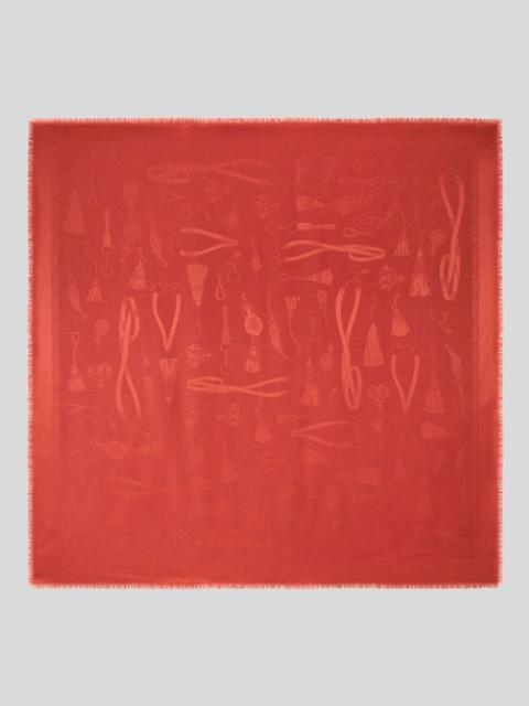 Etro SILK AND WOOL JACQUARD SHAWL WITH TONE-ON-TONE CHARM MOTIF