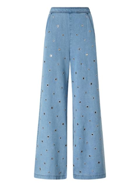 PINKO grommet-embellished palazzo pants
