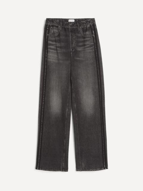 rag & bone Miramar Sport Stripe Trousers in Washed Black