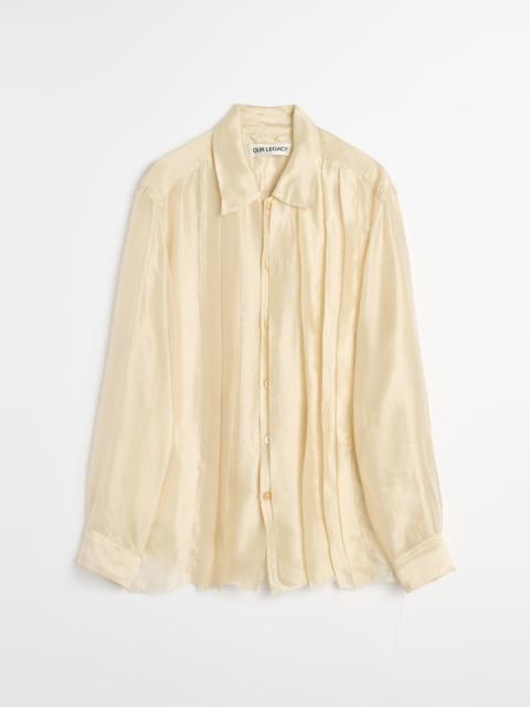 Our Legacy Tuxedo Every Shirt Moonlit Pearl Shimmer Gauze