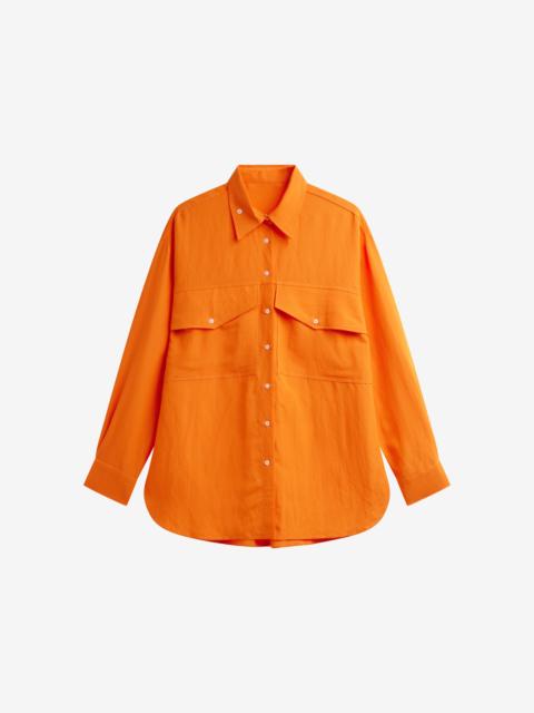 The Frankie Shop Miery Linen Oversized Shirt - Orange