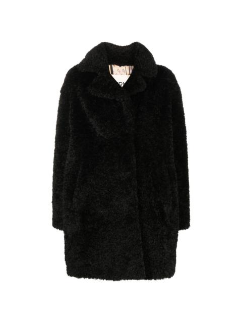 Herno faux-fur single-breasted coat