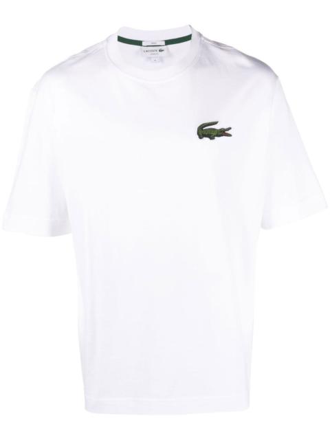 LACOSTE logo-appliquÃ© cotton T-shirt