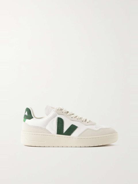 VEJA V-90 leather and suede sneakers
